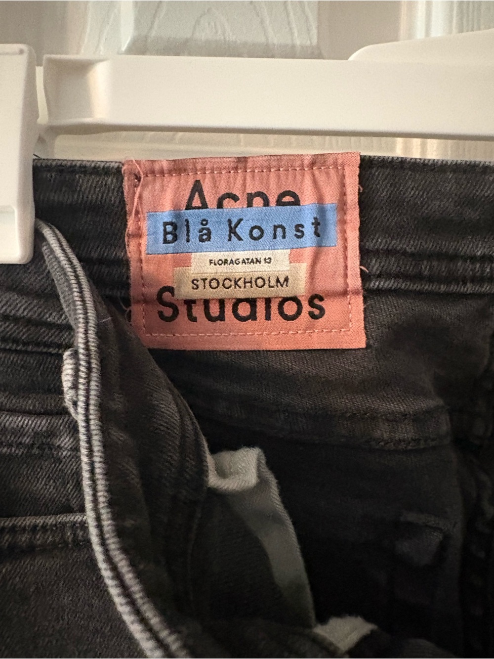 Acne Studios Blå Konst Peg Used Blk High Rise Skinny Jeans Black Size 26 32 - Picture 2 of 7